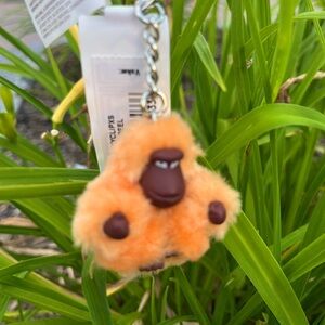 Kipling “Peach” Orange Mnky clip XS